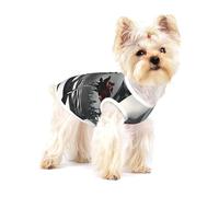 Roses on the Black and White Checkered Floor Print Pet Clothes for Small Dogs and Cats - Soft Cotton Dog Pajamas, Cat Outfit, for Chihuahuas, Dachshund Clothes, Puppy Clothes Medium