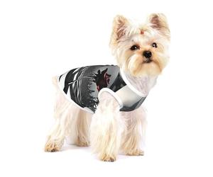 Roses on the Black and White Checkered Floor Print Pet Clothes for Small Dogs and Cats - Soft Cotton Dog Pajamas, Cat Outfit, for Chihuahuas, Dachshund Clothes, Puppy Clothes Medium