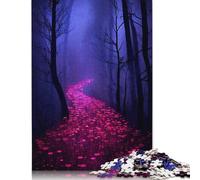 Roses Path in The Forest Puzzle Decompression Toys 100 Percent Recycled Cardboard Jigsaw Puzzle for Adults Teen 1000pcs (26x38cm)