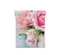 Roses Pink Flowers, Squeeze Top Wallet Women Storage Bag Small Coin Purse Change Pouch