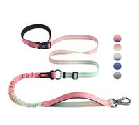 Roses&Poetry Hands Free Dog Leash Heavy Duty,No Pull Bungee Dog Running Waist Leash for Walking Training with Car Seatbelt 4-6FT