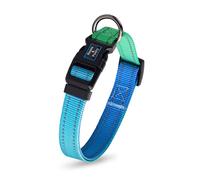 Roses&Poetry Large Dog Collar, Adjustable Reflective Durable Pet Collars for Small Medium Large Dogs (BlueGreen-L)