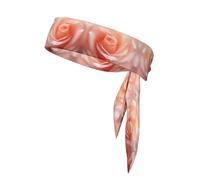 Roses Print Print Sport Head Ties Headbands Bandanas Workout Hair Band Athletic Sweatbands for Running Tennis