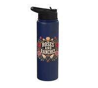 Roses Ranches Cowboy Rustic Stainless Steel Insulated Water Bottle