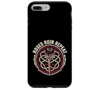 Roses Ruin Repeat Dark Romance Reader Dagger Reading Goth Case for iPhone 7 Plus/8 Plus