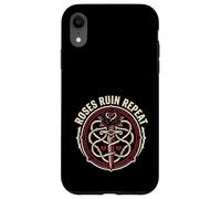 Roses Ruin Repeat Dark Romance Reader Dagger Reading Goth Case for iPhone XR