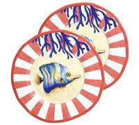 Roses & Tulips Coastal Fruit Plate Set 2 Pieces 27 cm Melamine