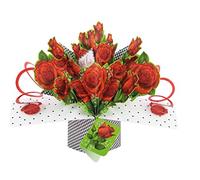 Roses With Love Pop-Up Greeting Card Original Second Nature 3D Pop Up Cards