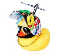 ROSETOR 1Pc Bike Horn Cute Bicycle Lights Bell, Rubber Duck Toy Car Ornaments Yellow Duck Car Dashboard Decorations for Adults, Kids, Men,Women (The underwater world)