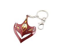 ROSETOR 1pc Genshin impact keychain weapon Tartaglia mask weapon model metal crafts jewelry ornaments, Brown, One Size