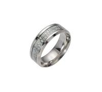 ROSETOR 1pc Stainless Steel Ring for Men League of Legends titanium steel luminous ring(Silver)