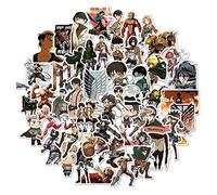 ROSETOR 50PCS Attack on Titan Anime Sticker Vinyl Waterproof Sticker Youth Notebook Skateboard Guitar