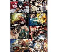 ROSETOR 8 PCS Attack on Titan Posters AOT Poster Japanese Anime Poster Art Prints for Home Wall Decor, 11.5in x16.5in(Attack on Titan) STYLE-1
