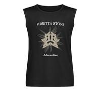 Rosetta Stone Adrenaline Rock Post Punk Men's Sleeveless T-Shirt Black Graphic Unisex Vests Top Tee Shirt L