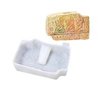 (Rosetta Stone, One size) Egypt Theme Statue Silicone Vase Molds Silicone Candle Molds for Candle Vase Home Decoration Epoxy Resin Silicone Molds
