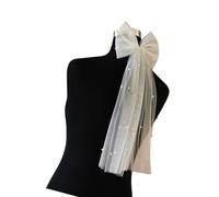 Rosette Bow Veil Bowknot Hair Comb Jewelry Bridal Modern Headdress Blingbling Bride Wedding Party Rosette Bow Veil Bowknot Comb Bridal Modern Headdress Blingbling Bride Wedding Party