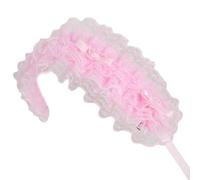 Rosette Girl Ruffled Headwear Lace Trim Cosplay Flouncing Headwear French Maid Headpiece Bows Headbands Bows Hair Accessory