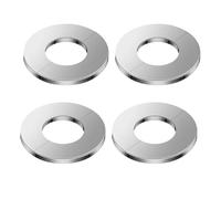 Rosette Plate Set for the Shower - Four Piece Sanitary Cover Plate Collection that Hides Gaps Around Tap Base and Pipe Connections While Polishing Interior Furnishings