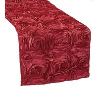 Rosette Satin Table Runner | 1 Piece | Apple Red | 3 0cm x 3 m