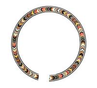 Rosette Soundhole Sticker for Acoustic Guitar - Satinwood Inlay Decoration - Easy Install DIY Luthier Tool