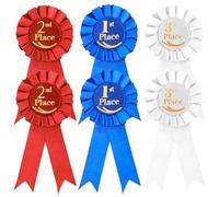 Rosettes,Rosettes 1st To 3rd,6-Pack Award Rosettes 1st To 3rd Place,Rosette Ribbon Prize Ribbon 1st,2nd,3rd Place Ribbon,Rosette Set For Classroom Prize,Satin Participation Ribbon,Honorable Ribbon