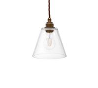 Rosetti Clear Glass Pendant Light - Old English Brass - Se Home