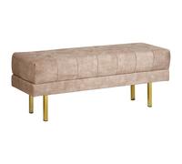 Upholstered Bench ROSEVILLE Velvet Taupe