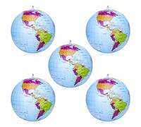 RosewineC 5 Pack Inflatable Global World Globe 38cm Educational Geographic
