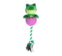Rosewood 3-In-1 Crocodile Dog Toy - Plush, Rope & Rubber Interactive Dog Toy with Squeaker - Durable Chew, Tug & Fetch Toy for Small, Medium and Large Dogs