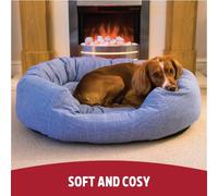 Rosewood Dog Bed Stylish Square Blue Sky Stripe Non Slip Puppy Settee S, M, L