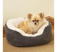 Rosewood 40 Winks Cord Jumbo Pet Bed - Grey - Size: Small - Pet Beds