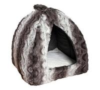 Rosewood 40 Winks Pyramid Snuggle Bed Plush Grey & Cream 15"