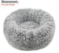 Rosewood 40 Winks Silver Fluff Plush Dog Bed 3 Sizes