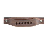 Rosewood Acoustic Guitar Bridge, Folk Guitar Replacement Bridge, Pre - Drilled Wood Guitar Bridge with Precise Fit for Acoustic Guitars, Smooth Natural Grain Texture