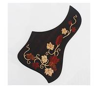 Rosewood Acoustic Guitar Pickguard With Abalone Inlay Self Sticker Acoustic Guitar Accessories Acoustic Guitar Pickguards (Color : 02)