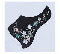 Rosewood Acoustic Guitar Pickguard With Abalone Inlay Self Sticker Acoustic Guitar Accessories Acoustic Guitar Pickguards (Color : 01)