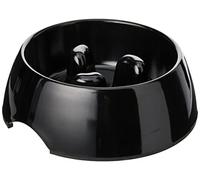 Rosewood Anti-Scoff Slow Feeder Dog Bowl - Medium Heavy-Duty Melamine Food Bowl for Small to Medium Breeds - Aids Digestion & Reduces Gulping - Slip-Resistant, Durable & Easy to Clean - Black