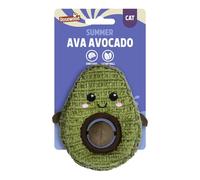 Rosewood Ava Avocado Cat Toy with Catnip Ball - Soft Knitted Interactive Cat Toy for Indoor Cats, Enrichment Toy for Batting, Chasing & Play