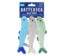 Rosewood Battersea Daily Catch Catnip Toy for Cats & Kittens - Interactive Play, Grey/Blue/Green, Engaging and Fun Cat Toy