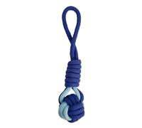 Rosewood Battersea Rope and Rubber Tug for Dogs - Blue and Purple Durable Interactive Toy, Large 38cm