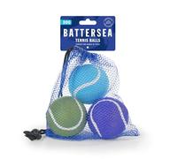 Rosewood Battersea Tennis Balls Dog Toys, 3PCS, Blue & Green, 6.5cm x 6.5cm - Durable, Engaging and Fun Balls for Fetch & Play with All Dog Breeds