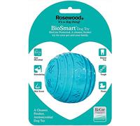 Rosewood Dog Toy Biosafe Ball - Antimicrobial, Mint Scented, Floatable, Dental Health - Blue