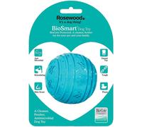 Rosewood BioSafe Ball Toy for Dogs and Puppies - Hygienic, Antimicrobial, Floatable Chew Toy, Mint Scented, Promotes Dental Health, Great for Fetch, Suitable for All Dog Breeds, Blue