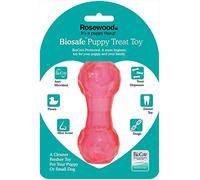 Biosafe Puppy Treat Toys - Dumbell - Pink