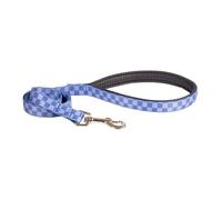 Rosewood Blue Checkerboard Dog Lead - Pet Leash for Small, Medium, Large Dogs - Stylish, Durable Lead with Metal Hardware - 102cm