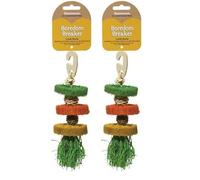 Rosewood Boredom Breaker Loofa Hoola, Rabbit Toy & Toy for Small Animals (Pack of 2)