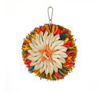 Rosewood Boredom Breaker Rainbow Raffia Preener Bird Toy - One Size