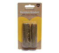 Rosewood Boredom Breaker Treat 'n' Gnaw Logs - 2-Pack Edible Chew Toys for Rabbits, Guinea Pigs, Hamsters, Mice and Small Pets - Natural Gnaw Logs for Dental Health and Enrichment