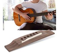 Rosewood Bridge Bone Nut Saddle Acoustic Guitar Accessories String Pin 6Pcs (rosewood color cow color)