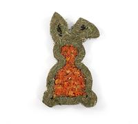 Rosewood Naturals Carrot 'n' Forage Bunny, Small Animal Treat and Forage Gnaw Toy for Rabbits, Guinea Pigs, Chinchillas, Degus, Hamsters, Gerbils, Mice and Rats